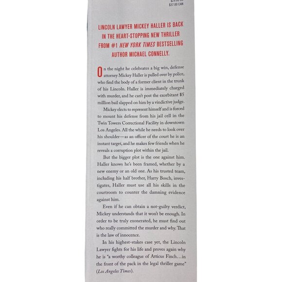 The Law Of Innocence By Michael Connelly Hardcover Book - Picture 4 of 5